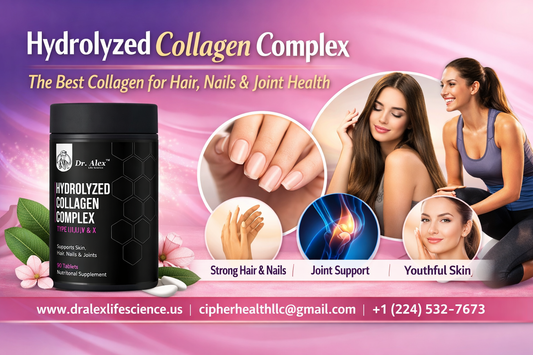 Hydrolyzed Collagen Complex- The Best Collagen for Hair, Nails & Joint Health