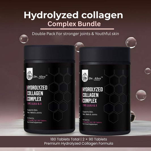 Hydrolyzed Collagen Complex Bundle (90 Tablets)-Double Pack (2 x 90 Tablets)