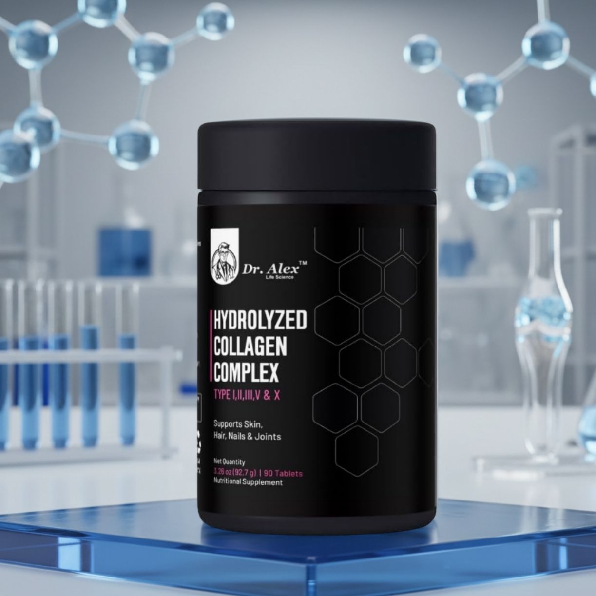Hydrolyzed Collagen Complex |  90 Tablets | Nutritional Supplement