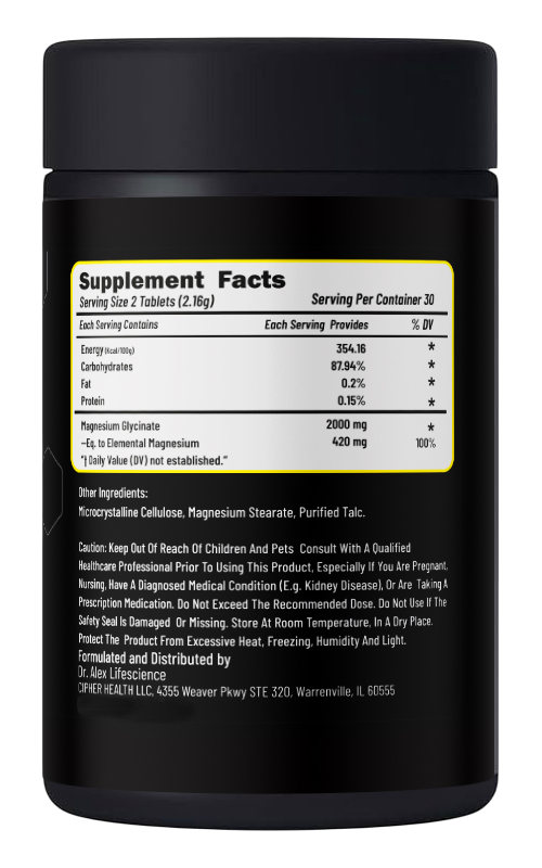 Magnesium Glycinate supplement facts