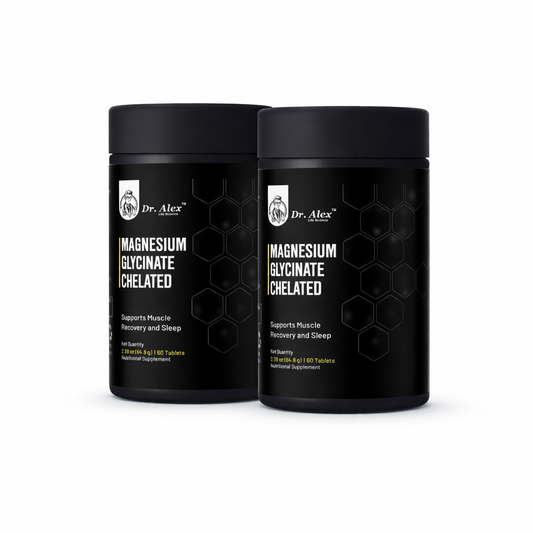 Daily Magnesium Glycinate Supplement | Double Pack | 120 Tablets