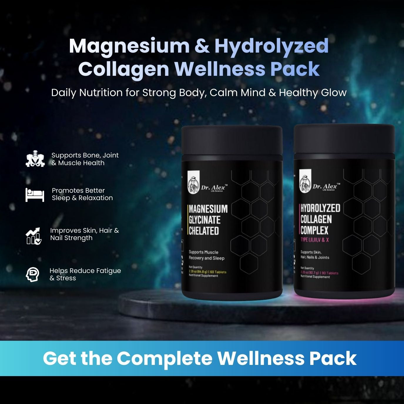 Magnesium & Hydrolyzed  Collagen Wellness Pack