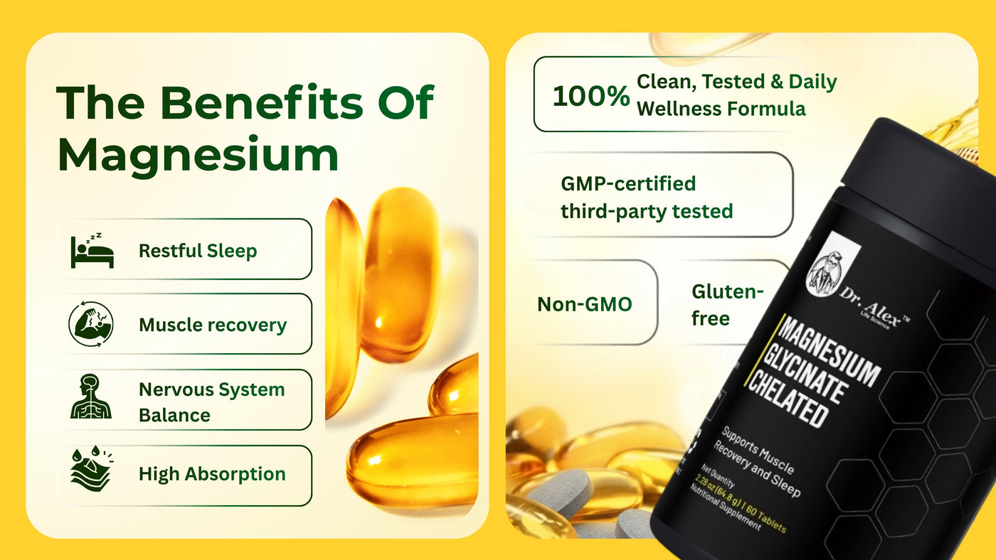 Daily Wellness Magnesium Glycinate | 60 Tablets | Daily Supplement Pack